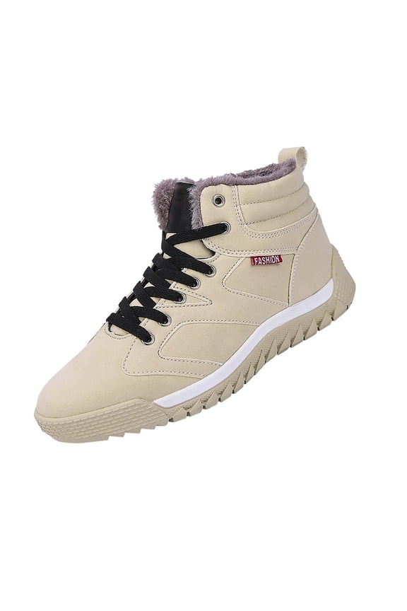 Men'S Stylish Cold-Resistant Winter Boots Men's Snow Boots Fashion Casual Sneakers Breathable Flat Bottom Casual Shoes Winter Padded Warm Men's Boots Men'S Outdoor Snow Boots