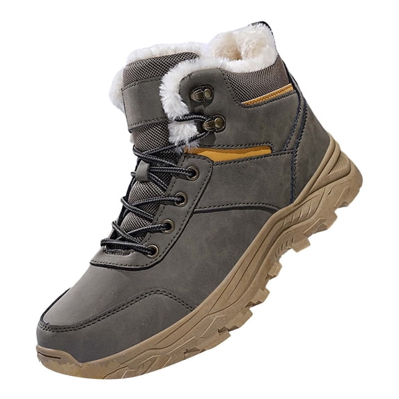 NOKIO Men'S Stylish Padded Snow Boots Men'S Snow Anti-Slip Shoes Men's Snow Boots Fashion Casual Sneakers Breathable Flat Bottom Casual Shoes Winter Padded Warm Men's Boots Men'S Cozy Snow Boots