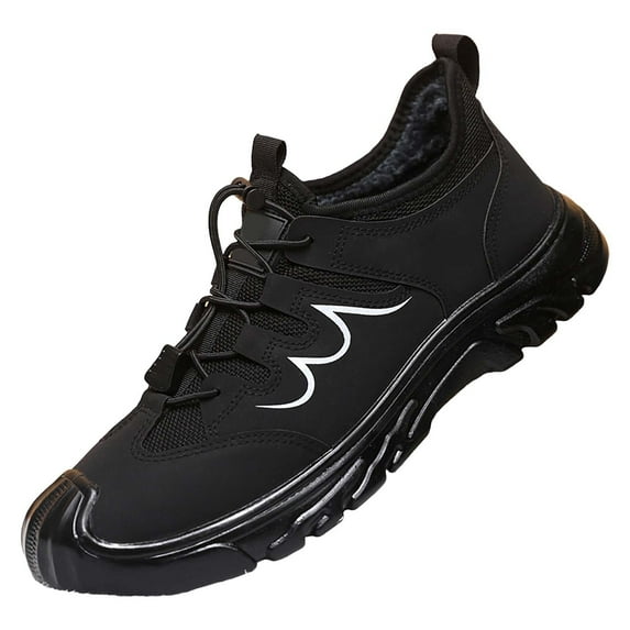 NOKIO Men'S Thermal Anti-Skid Winter Shoes Men's Snow Boots Fashion Casual Sneakers Breathable Flat Bottom Casual Shoes Winter Padded Warm Men's Boots Men'S Winter Walking Shoes