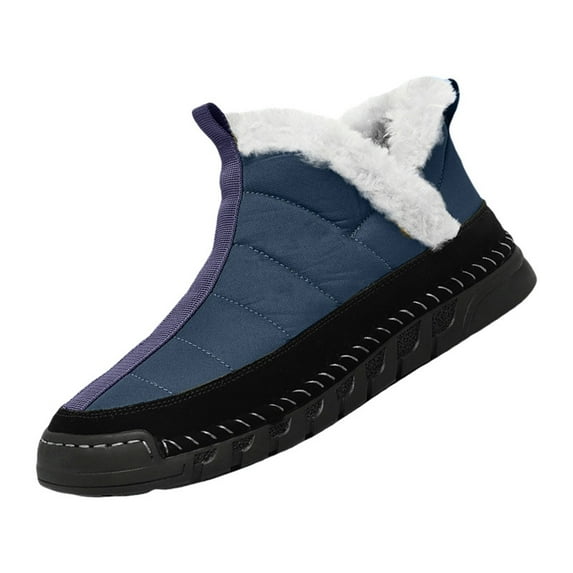 NOKIO Men'S Warm Fleece-Lined Winter Shoes Men'S Thermal Snowproof Winter Shoes Men'S Cold-Resistant High-Top Snow Boots Warm And Snow Boots Fashion In Cold Men'S Snowproof Insulated Shoes