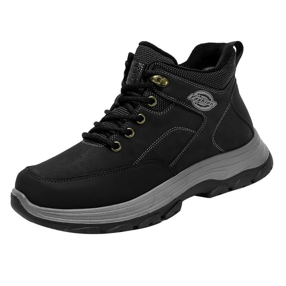 NOKIO Men'S Winter Fleece-Lined Snow Boots Men'S Insulated Warm Snow Boots Couple Women Men Hiking Boot Shoes Cotton Short Shoes Snow Boots Men'S Warm Leather Snow Boots