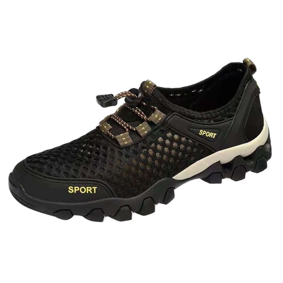 NOKIO Men Summer Mesh Sneakers Breathable Hiking Shoes Comfortable Walking Shoes Outdoor Travel Shoes Fashion Casual Sports Shoes Quick-Drying Bar𝖾𝖿oot Footwear for Beac𝗁 Wading