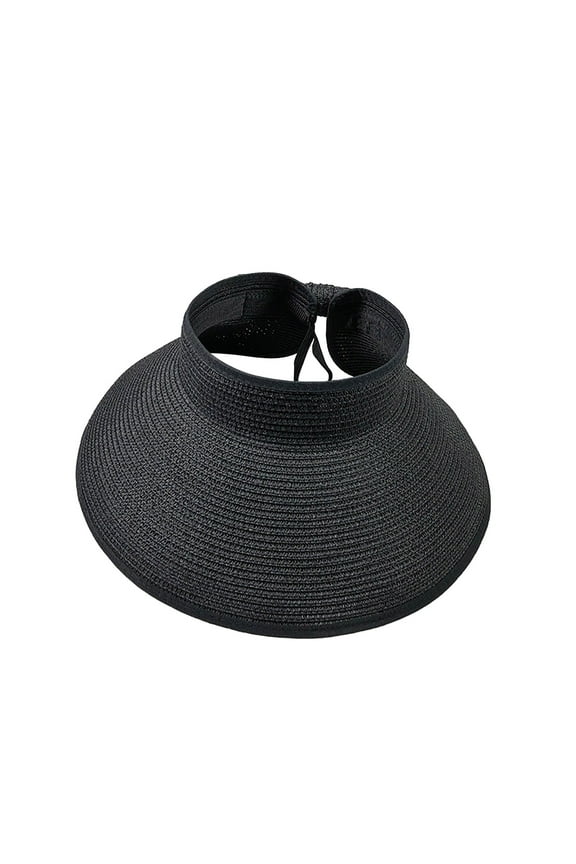 Men Women Sun Visor Hats Women's Wide Brim Roll Up Straw Anti Sun Hat Sun Visor Adjustable Lightweight Stretchy Headsweats Visor Cap Fit Sports Running, Softball, Tennis, Golf