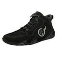 thumbnail image 1 of NOKIO Men's Ankle B𝗈𝗈𝑡𝑠 Lightweight Chukka Booties Non-S𝗅ip High Top Sneakers Fashion Outdoor Walking Shoes with Elastic La𝖼e Up for Hiking, Work, Driving, Spring And Autumn Wear, 1 of 5