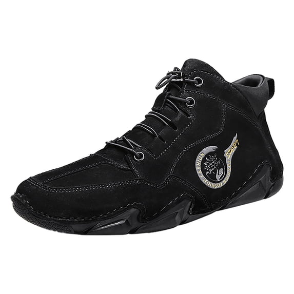 NOKIO Men's Ankle Bπππ‘π Lightweight Chukka Booties Non-Sπ
ip High Top Sneakers Fashion Outdoor Walking Shoes with Elastic LaπΌe Up for Hiking, Work, Driving, Spring And Autumn Wear