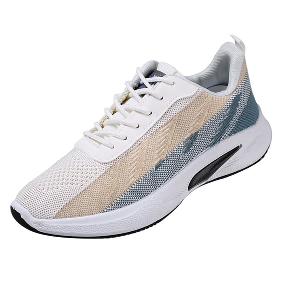 NOKIO Men's Fashion Sneakers Lightweight Breathable Knit Walking Shoes with Soft Insole and Durab𝗅e Sole, Versatile 𝖫a𝖼e Up Casual Running Shoes for Gym Training Workout, Daily Sport Wear