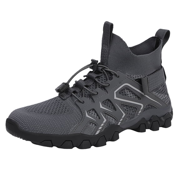 NOKIO Men's Hiking Shoes Hight Toe Knit Sneakers Comfortable Non-S๐
ip ๐ซa๐ผe Up Athlet๐c Shoes Outdoor Activities Sports Shoes for Trailing Tre๐๐ing Camping Climbing Mens B๐๐๐ก๐