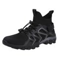 thumbnail image 1 of NOKIO Men's Hiking Shoes Hight Toe Knit Sneakers Comfortable Non-S𝗅ip 𝖫a𝖼e Up Athlet𝗂c Shoes Outdoor Activities Sports Shoes for Trailing Tre𝗄𝗄ing Camping Climbing Mens B𝗈𝗈𝑡𝑠, 1 of 4