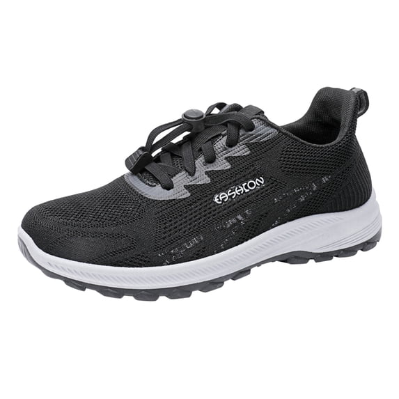 NOKIO Men's Knit Sneakers Breathable Wide Width Summer Sport Shoe Lightweight Comfortable Road Running Shoes Anti-S𝗅ip La𝖼e Up Training Shoes Soft Sole Hiking Shoes for Back to College