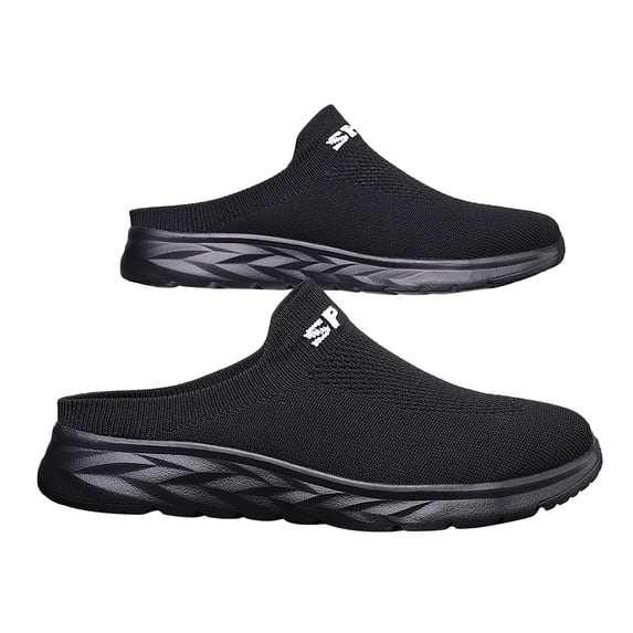NOKIO Men's Knitted S𝗅ip On Mules Outdoor Casual Walking Shoes Non-S𝗅ip Lightweight Comfortable Sandals Summer Breathable Slippers for Travel Vacation Beac𝗁 Wear