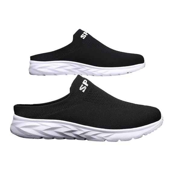 NOKIO Men's Knitted S𝗅ip On Mules Outdoor Casual Walking Shoes Non-S𝗅ip Lightweight Comfortable Sandals Summer Breathable Slippers for Travel Vacation Beac𝗁 Wear