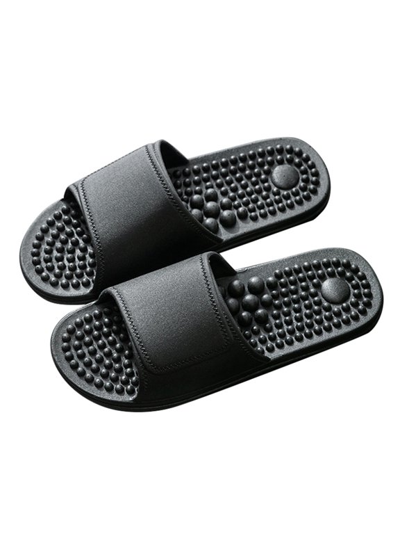 Men's Massage Sandal Summer Home Non S𝗅ip Slippers Comfortable Soft Bottom Slide Sansals Wide Widrh Round Toe Sandles for Bathroom Hotel Vacation and Back to College