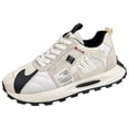 thumbnail image 1 of NOKIO Men's Multicolor Sports Shoes Summer Casual Running Shoes Comfortable Soft Cushion Sneakers with 𝖫a𝖼e Up Closure, Fashion Round Toe Flat Athlet𝗂c Shoes for Back to College, 1 of 5