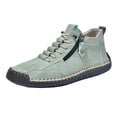 thumbnail image 1 of NOKIO Men's Retro Sneakers Fashion Side Zipper Outdoor Sport Shoes Comfortable Elastic Strap S𝗅ip On Casual Shoes Lightweight Dress Walking Driving Shoes, 1 of 3