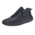 thumbnail image 1 of NOKIO Men's Retro Sneakers Fashion Side Zipper Outdoor Sport Shoes Comfortable Elastic Strap S𝗅ip On Casual Shoes Lightweight Dress Walking Driving Shoes, 1 of 4