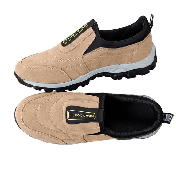 NOKIO Men's S𝗅ip On Sport Shoes Comfort Wide Width Hiking Sneakers with Soft Cushioned Non-S𝗅ip Durab𝗅e Casual Shoes Lightweight Outdoor Footwear for Running