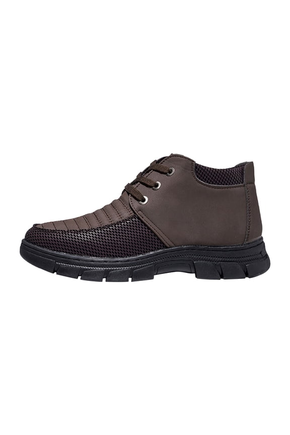 Men's Snow Boots Fashion Casual Sneakers Breathable Flat Bottom Casual Shoes Winter Padded Warm Men's Boots Men'S Anti-Snow Winter Shoes