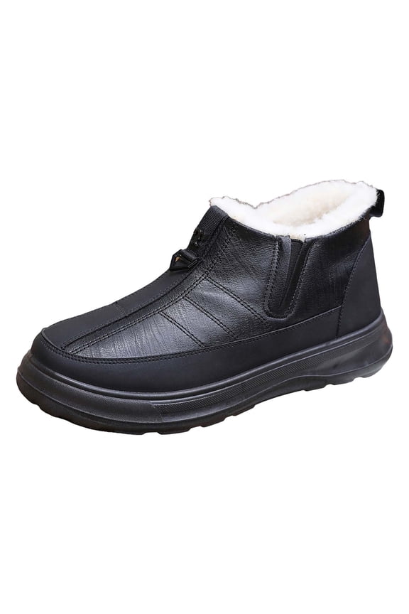 Men's Snow Boots Fashion Casual Sneakers Breathable Flat Bottom Casual Shoes Winter Padded Warm Men's Boots Men'S Insulated Fashion Boots