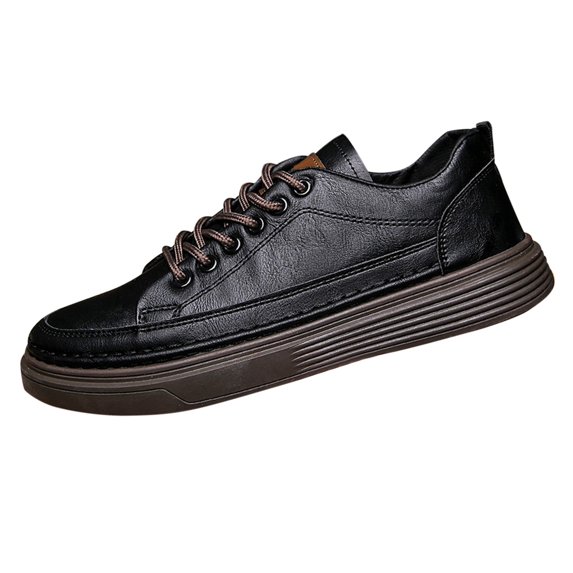 NOKIO Men's Spring And Autumn Breathable Business Fashion All Non Slip Leather Lightweight Wear Sports Casual Sneakers Men'S Breathable Mesh Tennis Shoes Men'S Breathable Mesh Platform Sneakers