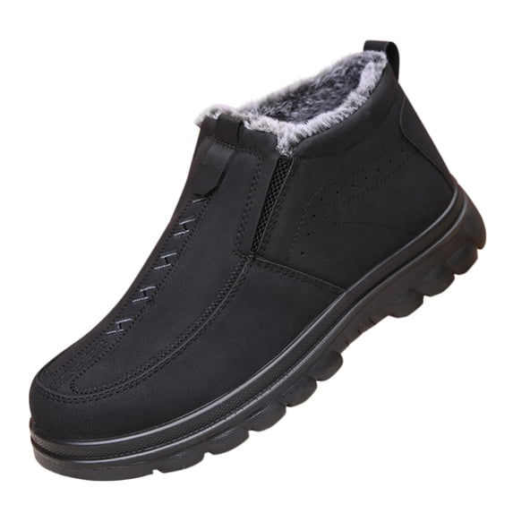 NOKIO Men's Spring And Autumn Winter Large Size Cotton Shoes Plus Velvet Thickened Light Bottom Thick Bottom Non Slip Warm Snow Boots Men'S Leisure Snow Ground Shoes