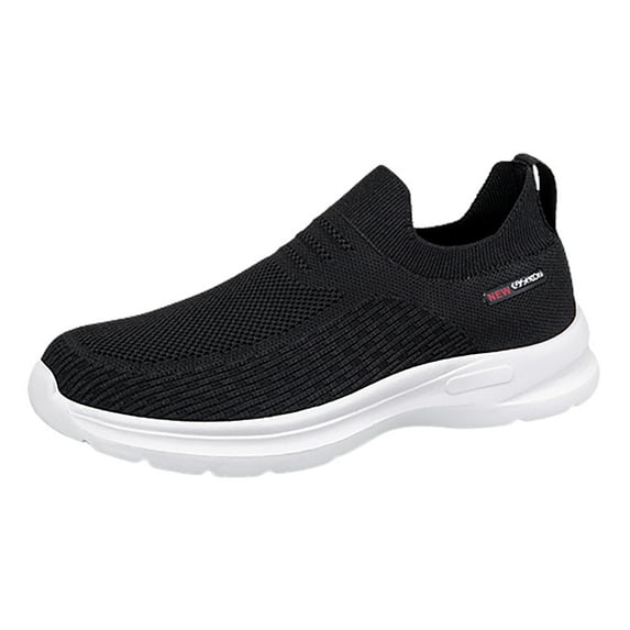 NOKIO Mens Womens Fashion Sneakers Unisex Slip on Ultra-Sock Knit Soft Sole Breathable Lightweight Casual Walking Shoes Fly Woven Mesh Breathable Casual Running Shoes