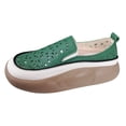 thumbnail image 1 of NOKIO Modern Women'S Platform Sneakers Summer Fashion Hollow Hole Shoes Round Head Retro Set Foot Shallow Mouth Ladies Large Size Casual Shoes Trainers Chic Women'S Lace-Up Flats, 1 of 7