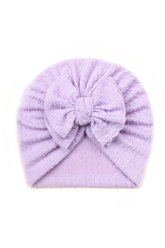 Newborn Cozy Dome Hat Infant Cute Winter Bonnet Baby Winter Round Crown Cap Toddler Baby Boys Girls Cap Beanie Bowknot Elastics Turban Hat