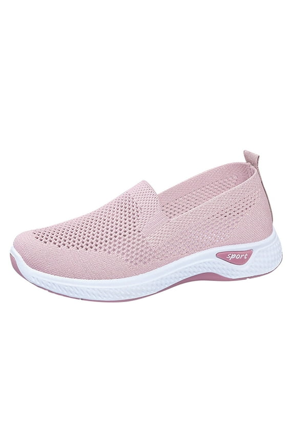Orthopedic Shoes for Women, Breathable Soft Shoes Go Walking Slip-Ons Foam Shoes Hands Free Slip in Sneakers Arch Support omen Breathable Shoes Flats