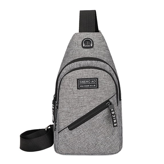 NOKIO Outdoor Chest Bag For Guys, Casual Chest Pouch For Males, Men'S Chest Bag, Female One-Shoulder Leather Bag Large Capacity Waterproof Multi Functional Canvas Shoulder Bag