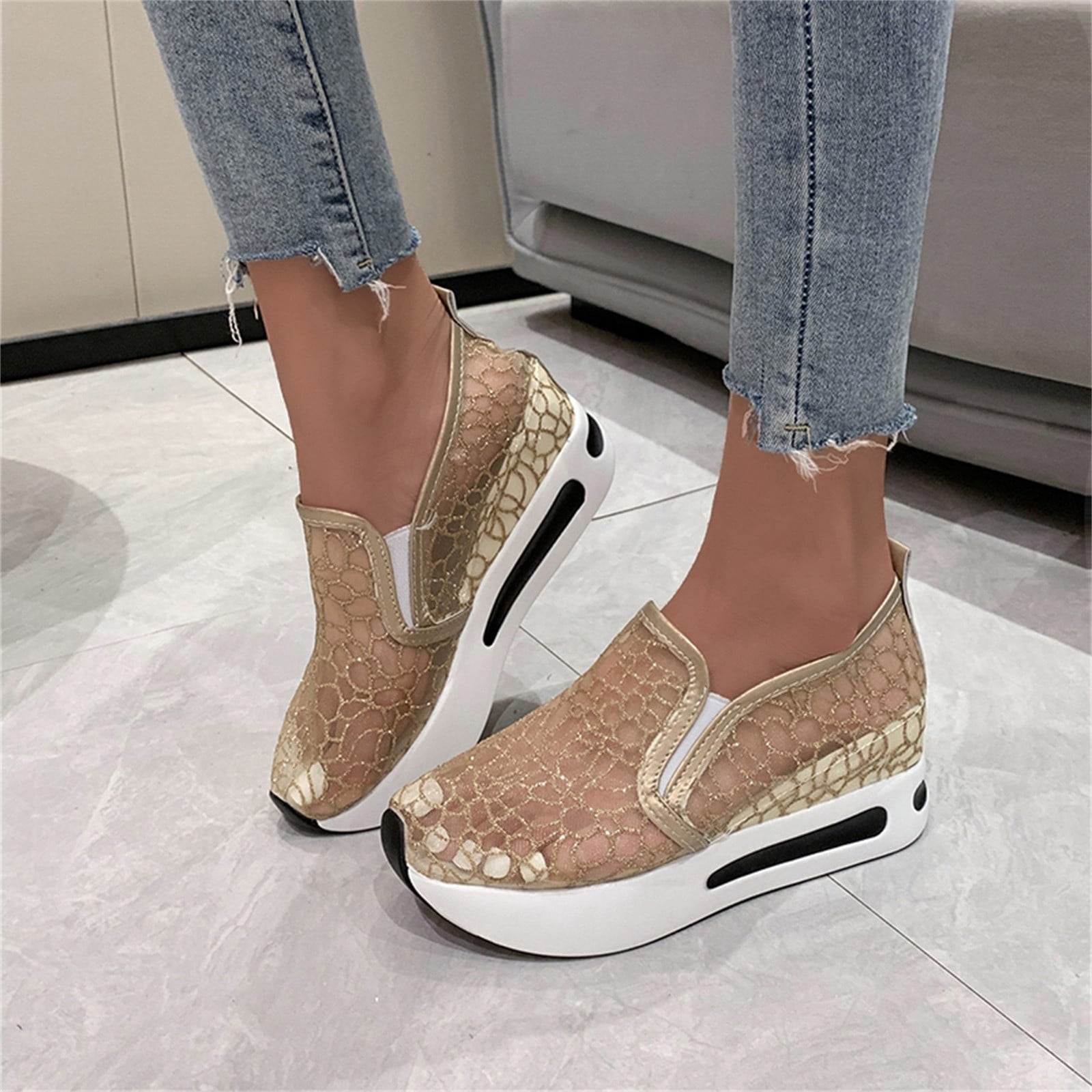 Nikkii Printed Fabric Wrap Around Platform Heel main image 1