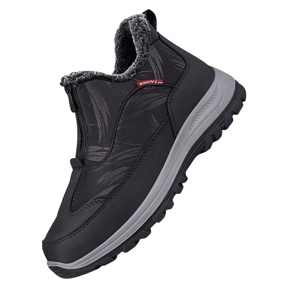 NOKIO Plush Warm Cotton Shoes Wear And Anti Slip Snow Boots Five Finger Cotton Shoes Outdoor Sports Shoes Men's And Women's Hiking Shoes Men'S Warm Leather Snow Boots