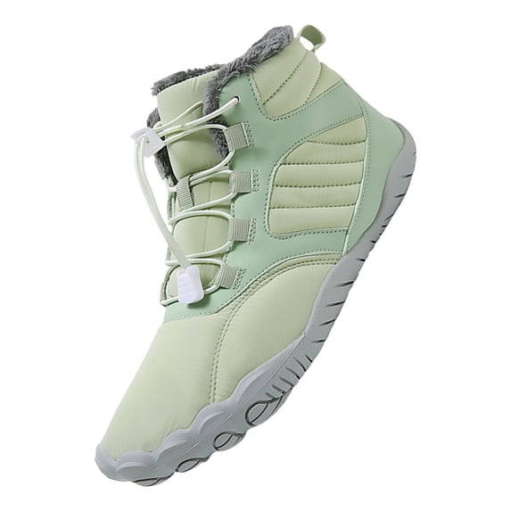 NOKIO Plush Warm Cotton Shoes Wear And Anti Slip Snow Boots Five Finger Cotton Shoes Outdoor Sports Shoes Men's And Women's Hiking Shoes Men'S Anti-Snow Winter Shoes