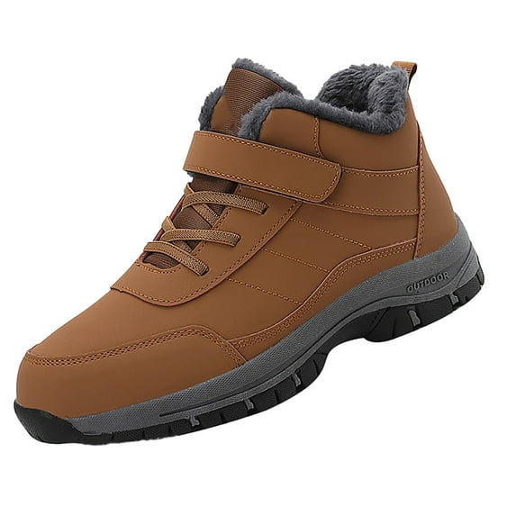 NOKIO Plush Warm Cotton Shoes Wear And Anti Slip Snow Boots Five Finger Cotton Shoes Outdoor Sports Shoes Men's And Women's Hiking Shoes Men'S Fur-Lined Winter Boots