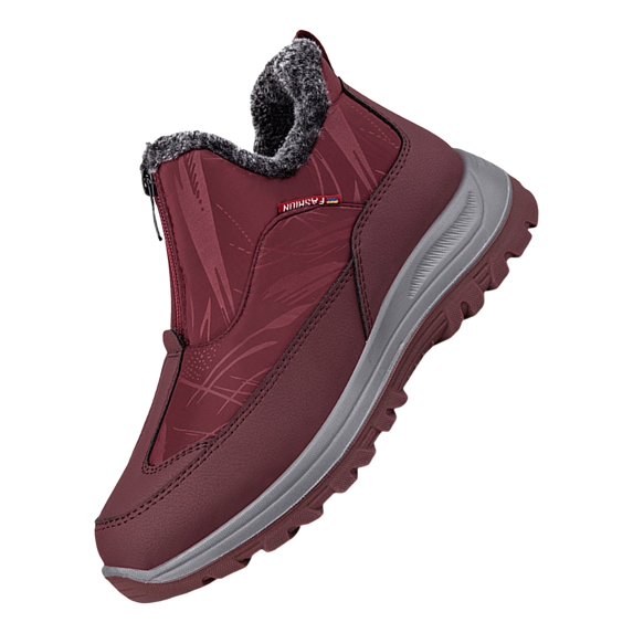 NOKIO Plush Warm Cotton Shoes Wear And Anti Slip Snow Boots Five Finger Cotton Shoes Outdoor Sports Shoes Men's And Women's Hiking Shoes Men'S Warm Leather Snow Boots