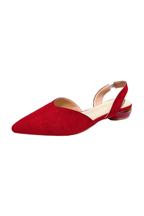 Pointed Toe Sandals for Women Elastic Strappy F𝗅a𝗍s Sandles Comfortable S𝗅ip On Shoes Lightweight So𝗅id Color Slippers Daliy Work Casual Slides