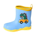 thumbnail image 1 of NOKIO Rainproof Footwear For Children, Girls' Waterproof Ankle Boots, Boys' Waterp-roof Wellies Kids Cartoon Dinosaur Printed Rain Shoes Shoes Outdoor Slip Boots Non Slip Rain PVC Children's Shoes, 1 of 7