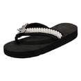 thumbnail image 1 of NOKIO Round Toe Sandals for Ladies Casual Beach Sandals Hollow Casual Slippers Flat Shoes Retro Sandals Women's Flip Flops, 1 of 8