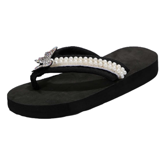 NOKIO Round Toe Sandals for Ladies Casual Beach Sandals Hollow Casual Slippers Flat Shoes Retro Sandals Women's Flip Flops