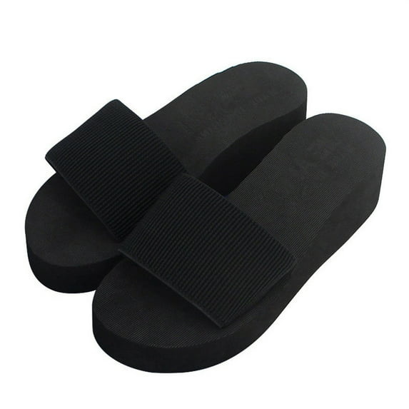 NOKIO Round Toe Shoes for Women Summer Wedges Sandals All Personality Heel Flip Flops Shoes Square Toe Sandals Fashion Holiday Shoes