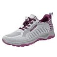 thumbnail image 1 of NOKIO Running Shoes Womens Non Slip Gym Workout Shoes Lightweight Breathable Tennis Shoes Mesh Walking Sneakers Flat Soft Sole Non Slip Elastic Lace Up Mesh Breathable Sneakers for Travel Work Walking, 1 of 9