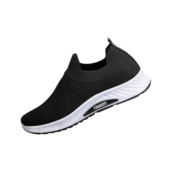 NOKIO Running Sneakers for Men Knit Breathable S𝗅ip on Walking Shoes Casual Wide Width Athlet𝗂c Shoe Outdoor Sports Hiking Climbing Sneakers for Summer and Autumn