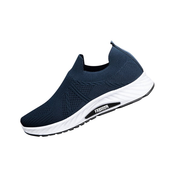 NOKIO Running Sneakers for Men Knit Breathable S𝗅ip on Walking Shoes Casual Wide Width Athlet𝗂c Shoe Outdoor Sports Hiking Climbing Sneakers for Summer and Autumn