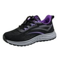 thumbnail image 1 of NOKIO Running Sneakers for Women Breathable Walking Athlet𝗂c Shoes Casual Fashion Trainers Shoes Lightweight Wide Width Sneakers Casual 𝖫a𝖼e Up Knitted Shoe for Summer and Autumn, 1 of 3