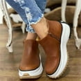 thumbnail image 1 of NOKIO Shoes for Women Slip On, Casual Orthopedic Loafers for Women, Dress Oxfords for Ladies Travel, All-Match Hollow Leather Flat Breathable Comfortable Casual Shoes Women's Soft Comfort Flats, 1 of 5