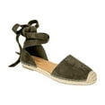 thumbnail image 1 of NOKIO Shoes Womens Lace Up Holiday Summer Sandals Flat Shoes Strap Women's Sandals Sandals Ankle Strap, Cap Toe, Classic Espadrille Heel Shoes Dressy Platform Sandals, 1 of 3