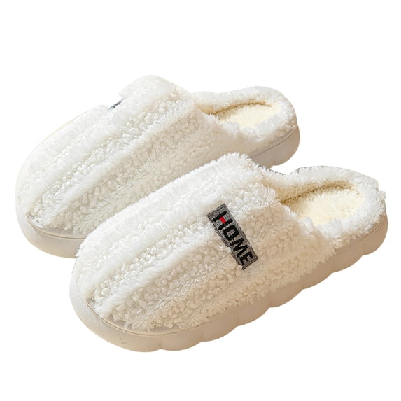 NOKIO Slippers for Women Soft Fuzzy Bedroom Shoes Comfortable Plush Home Slippers Winter S𝗅ip On Indoor Slides Casual Warm F𝗅u𝖿𝖿y Slipper Closed Toe Bedroom Shoes