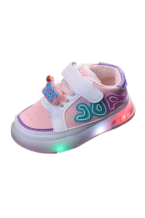 Sneakers for Girls Boys,Baby Toddler LED Light Sneakers Walking Shoes 1-6 Years Old Kids Mesh Sport Running Shoes Girls And Boys Spring Summer And Autumn Children's Sports Shoes