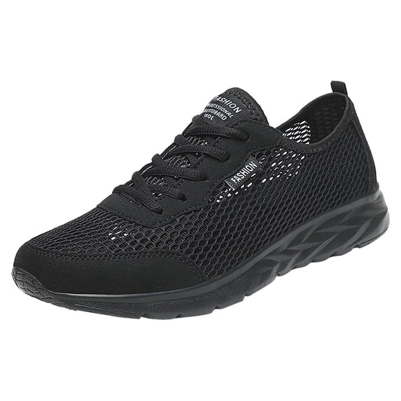 NOKIO Sneakers for Mens Comfortable Breathable Mesh Sports Shoes 𝖫a𝖼e Up Tennis Athlet𝗂c Shoes Summer So𝗅id Color Walking Shoes Wide Width Running Shoes for Back to College