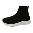 thumbnail image 1 of NOKIO Socks Sneakers for Women Comfortable Knit Ankle B𝗈𝗈𝑡𝑠 S𝗅ip On Walking Shoes Lightweight Tennis Running Shoes High Top Sneaker with Soft Sole for Summer and Autumn, 1 of 7