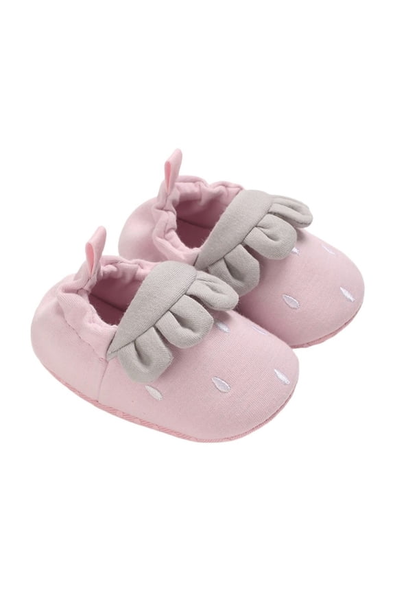 Soft Sole Princess Ballet Flats Children'S Soft Flats Baby Spring Fall Cute Cartoon Strawberry Non Slip Floor Shoes Toddler Socks 0 1 Years Old